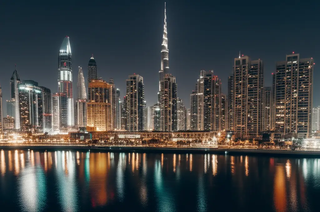 Dubai Skyline at Night